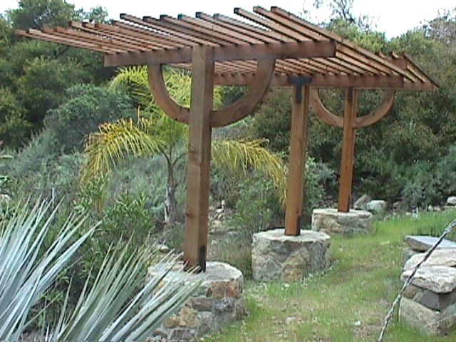 Wood and Stone Arbor