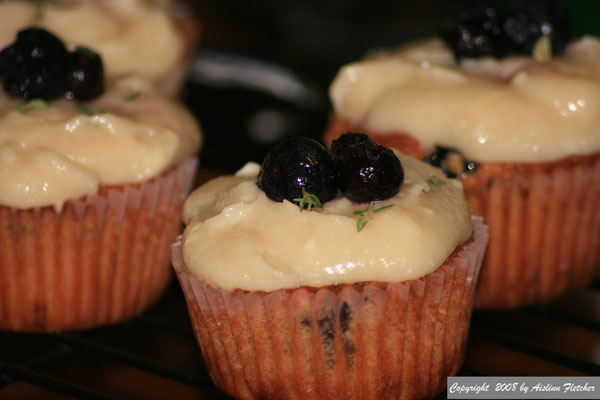 Blueberry Thyme Cupcakes